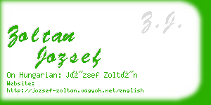 zoltan jozsef business card
